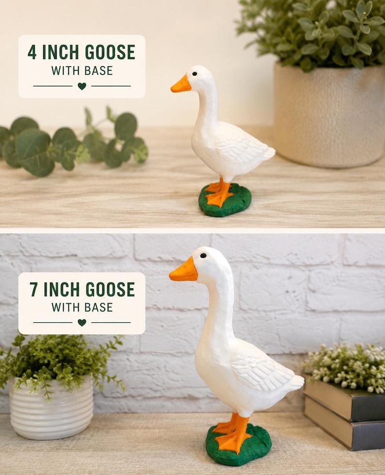 3D Printed Desk Goose | Cute Goose Decor for Desk | Mini Goose Figure | Funny Office Decor | Goose Gift image 3