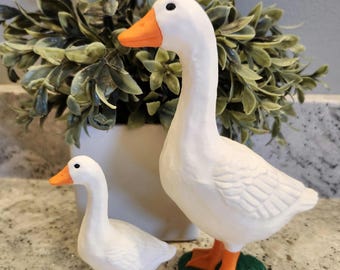 3D Printed Desk Goose | Cute Goose Decor for Desk | Mini Goose Figure | Funny Office Decor | Goose Gift
