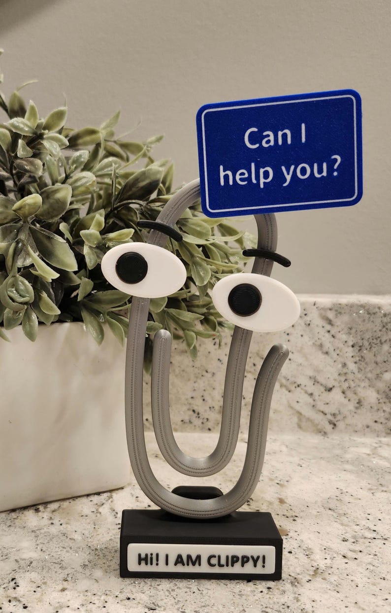 Clippy Desk Decoration – Customizable Retro Office Desk Decor, 3D ...