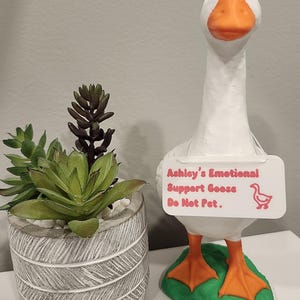 3D Printed Desk Goose | Cute Goose Decor for Desk | Mini Goose Figure | Funny Office Decor | Goose Gift image 13