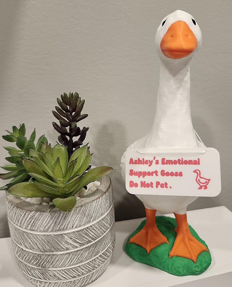 3D Printed Desk Goose | Cute Goose Decor for Desk | Mini Goose Figure | Funny Office Decor | Goose Gift image 13
