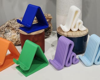 Phone & Tablet Stand – Desk Organizer, Desk Accessory, iPad Holder, Nightstand decor, Sturdy, Compact, Multiple colors