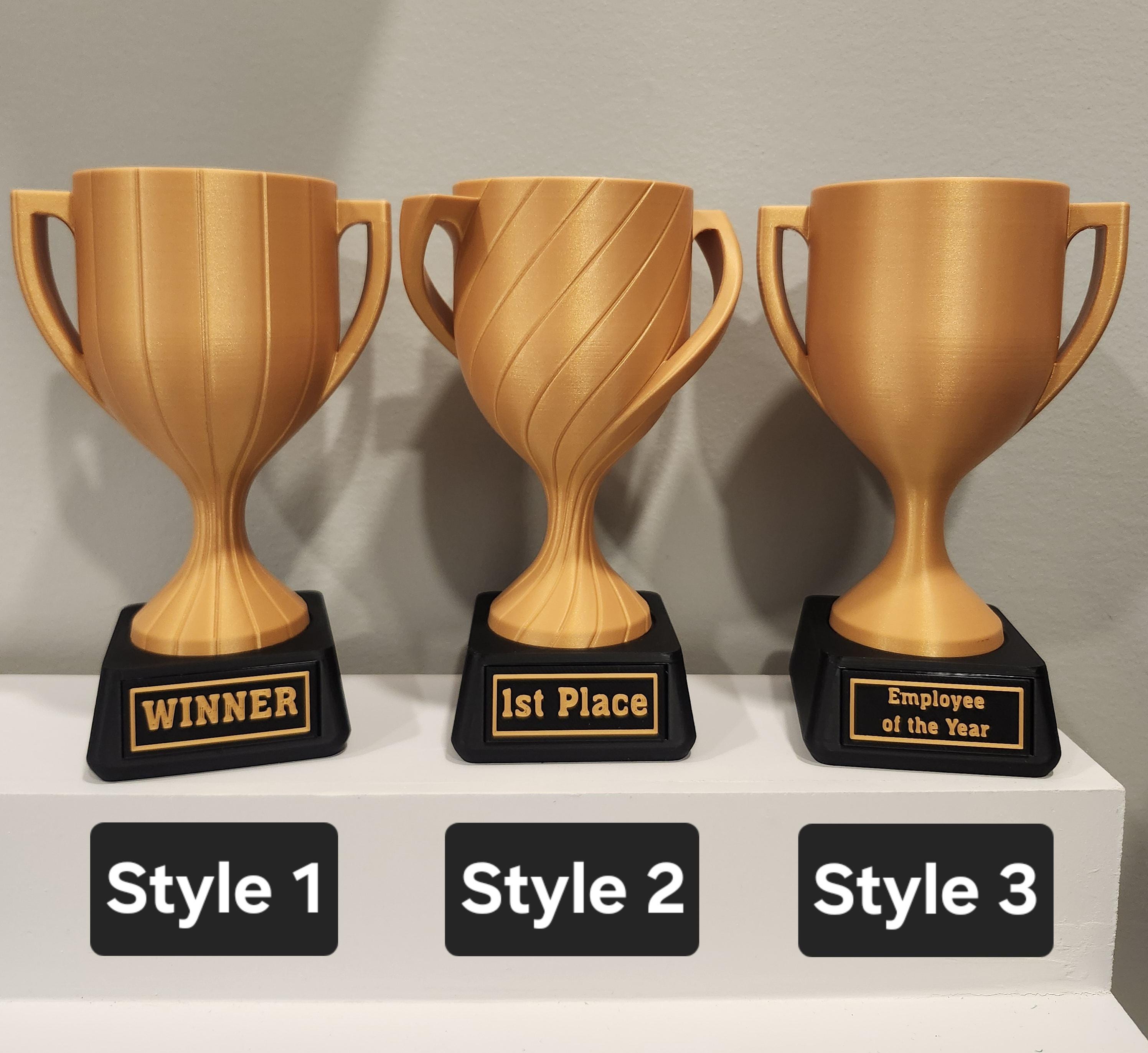 Figurine Trophée Récompense Personnalisable Avec Gravure Gratuite, 2 Tailles Dispo
