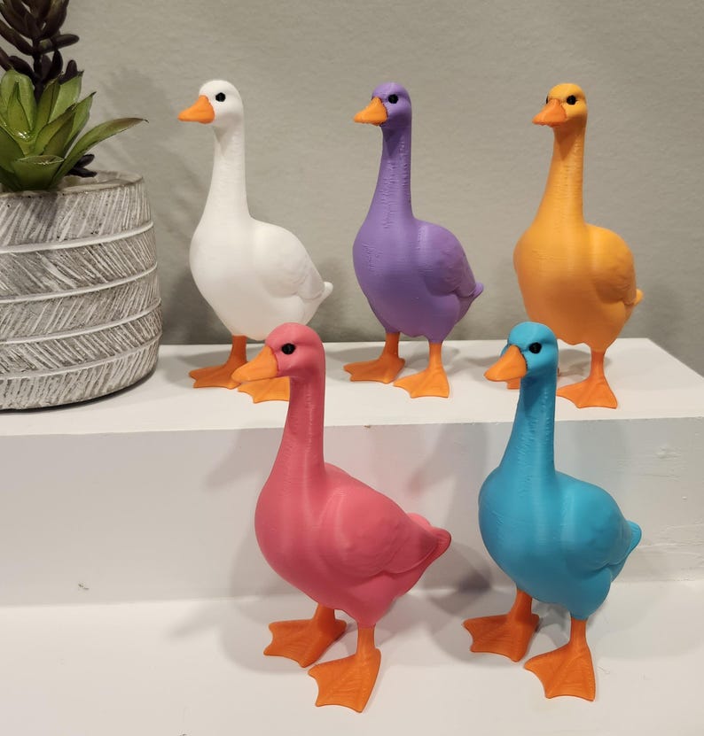 3D Printed Desk Goose | Cute Goose Decor for Desk | Mini Goose Figure | Funny Office Decor | Goose Gift image 16