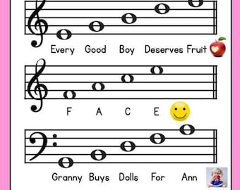 Hojas de trabajo imprimibles de teoría musical para niños pequeños