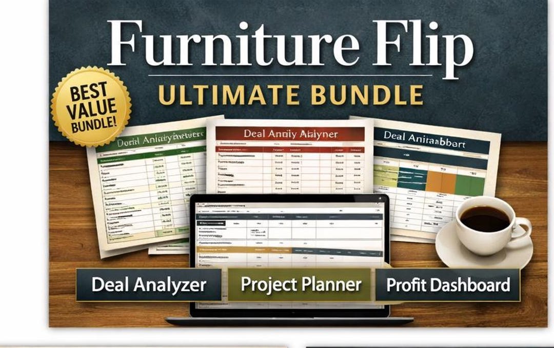 Furniture Flip Spreadsheet Bundle | Deal Analyzer + Project Planner ...