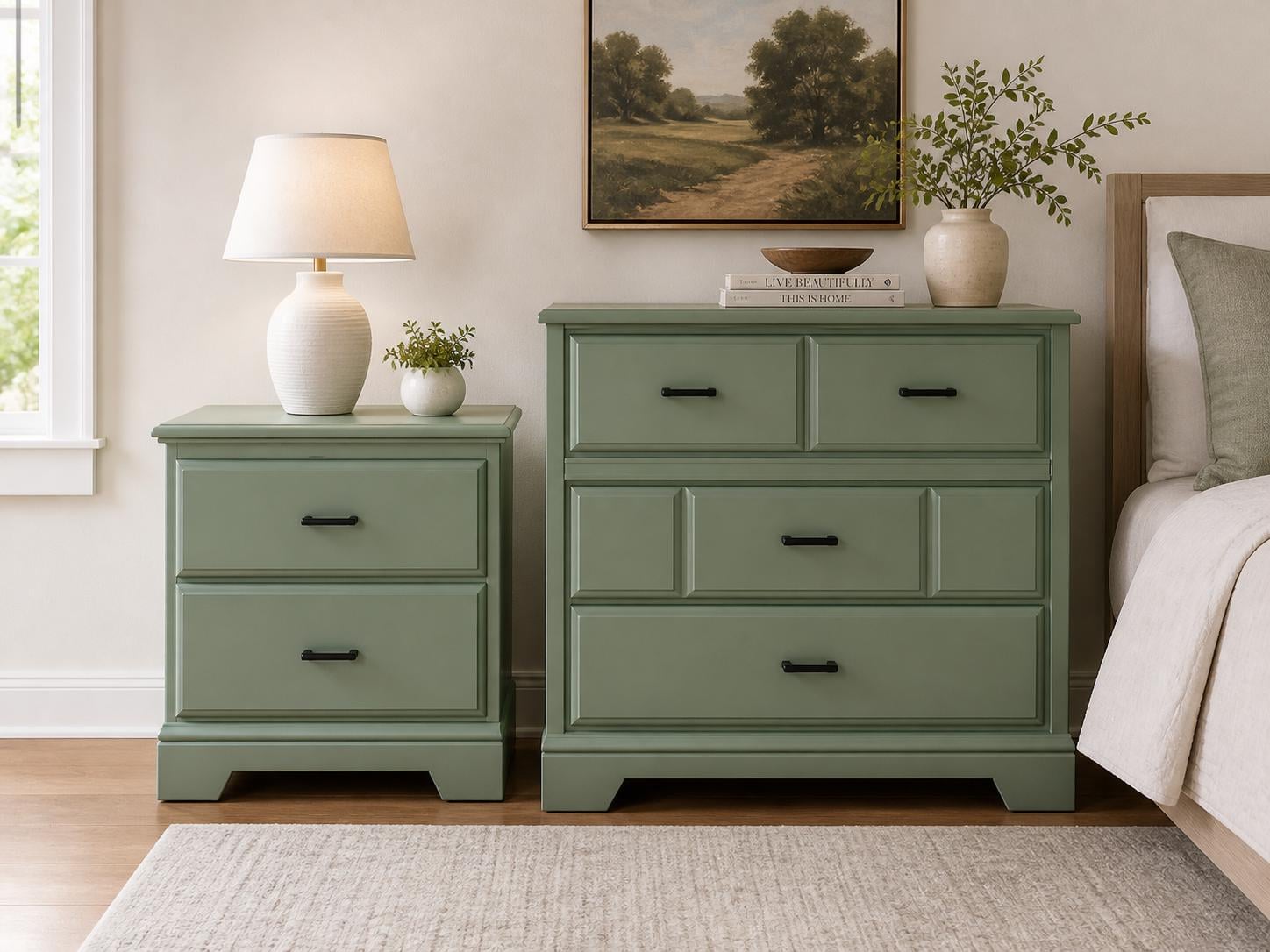 green refurbished dresser Brooks main image 0