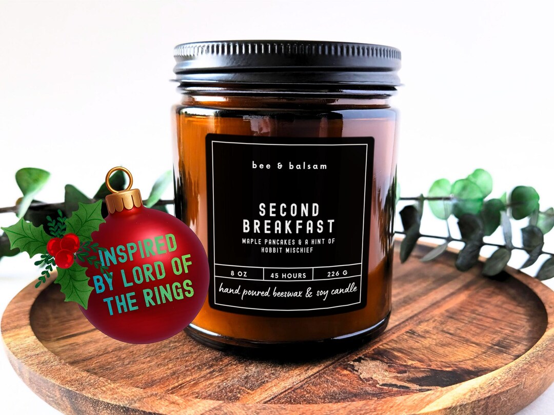 Second Breakfast Candle Hobbit Gift for Book Lovers Lord of
