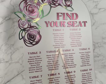 Acrylic 16" x 20" Seating Chart