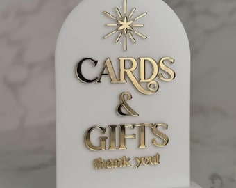 Acrylic 5" x 7" Cards and Gifts Sign