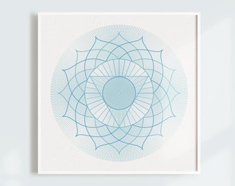 Viśuddha, throat chakra, wall art print