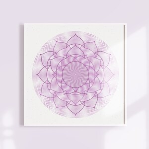 Crown Chakra Art Print, Sahasrara Chakra, Yoga Meditation Room Decor