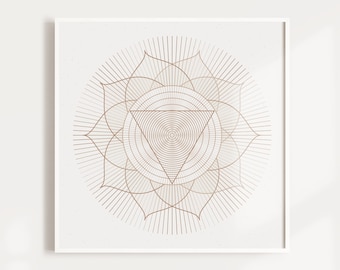 Maṇipūra, solar plexus chakra, neutral art print