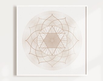 Anāhata, heart chakra print, neutral art print