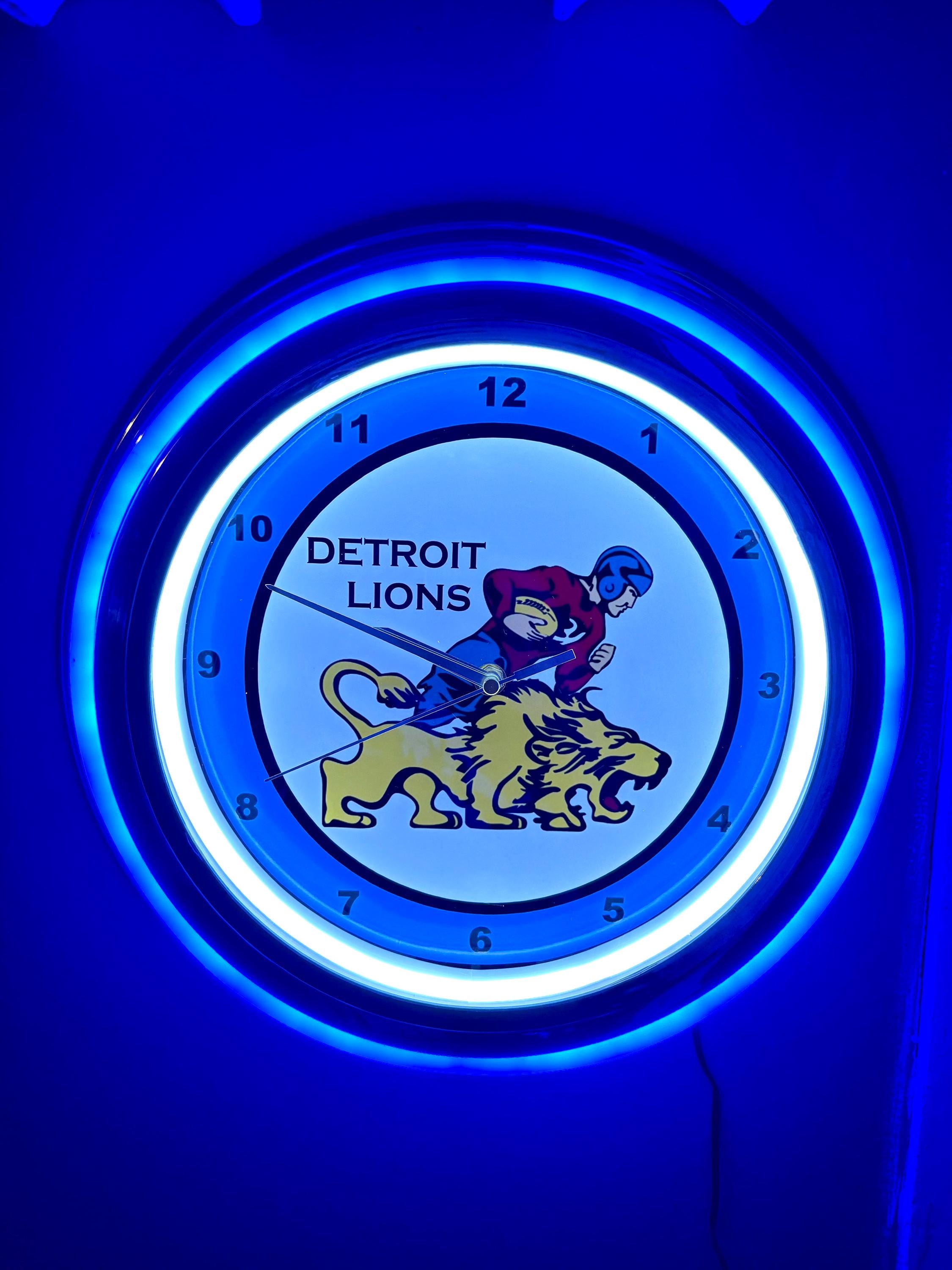 thumbnail interactive-video image 1 of Detroit Lions Frameless Wall Clock – Frosty Plastic, 12-Hour Quartz – Great Gift 1 of 6