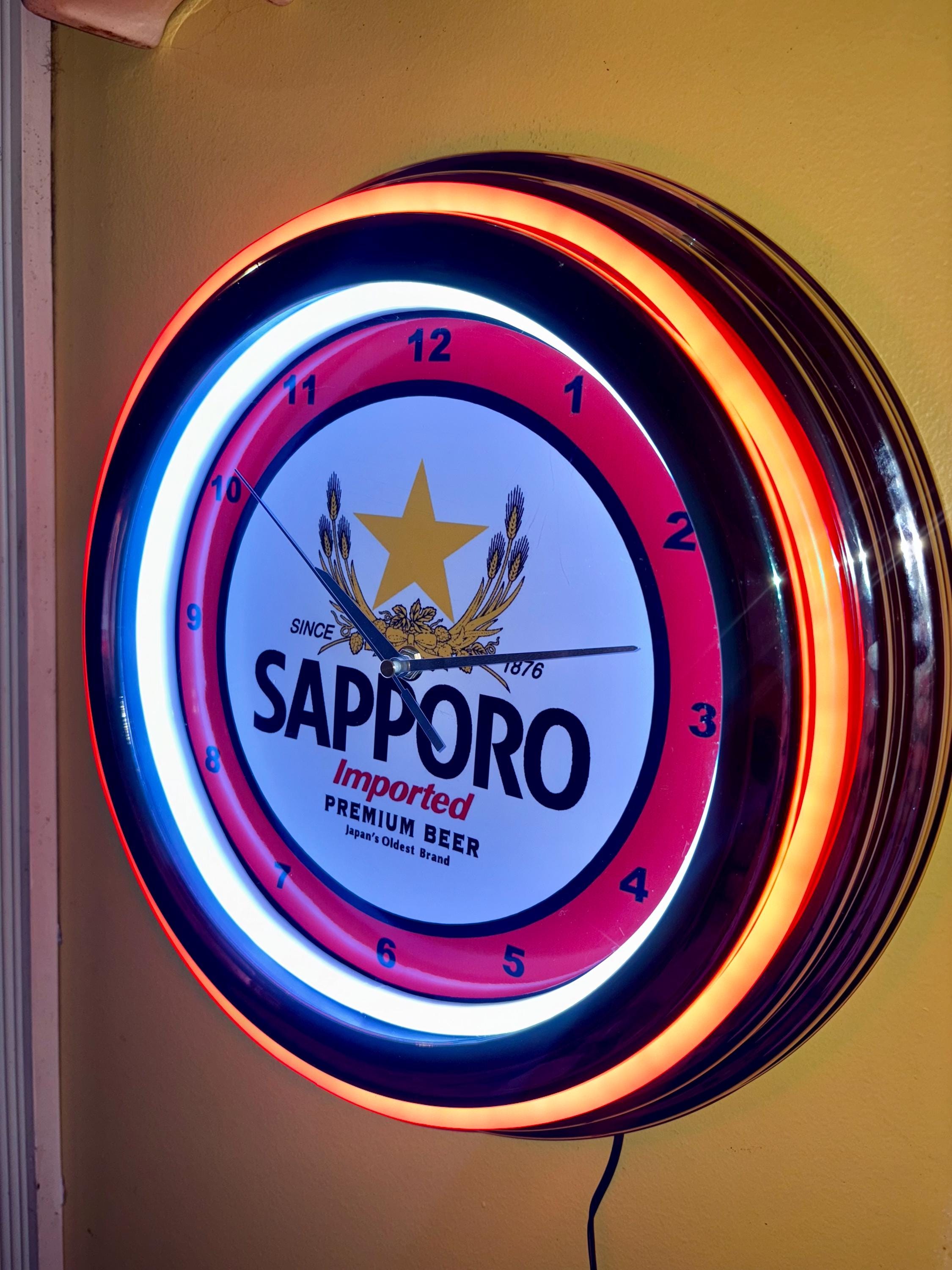 Sapporo Japanese Restaurant Beer Bar Man Cave Red Neon Style LED