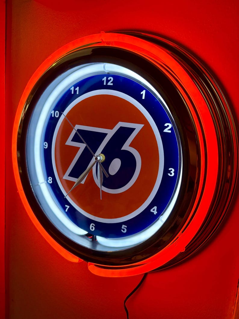Union 76 Oil Gas Service Station Garage Mechanic Bar Man Cave Orange ...