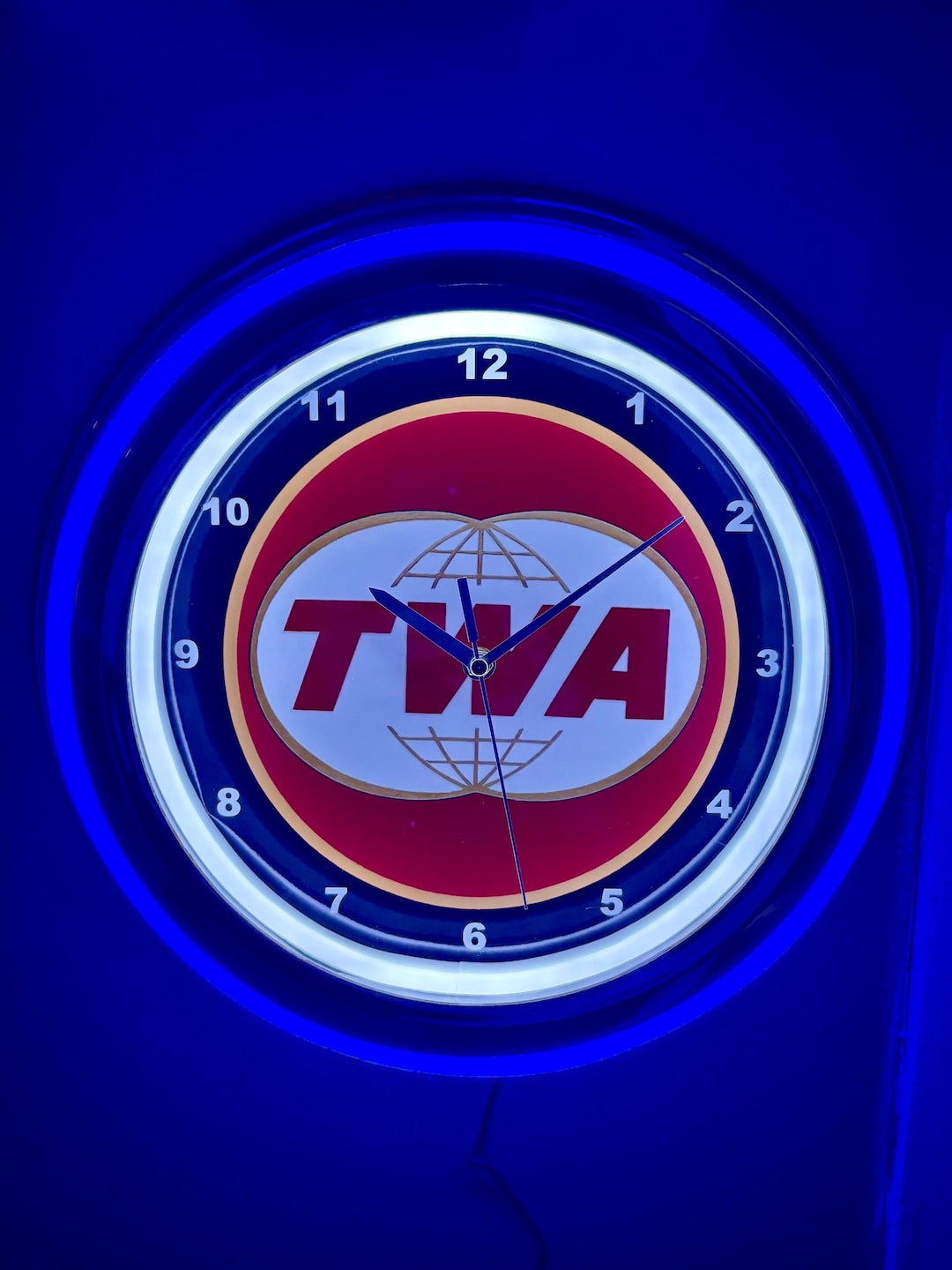 TWA Logo Airline Airport Terminal Pilot Stewardess Bar Man Cave Blue ...