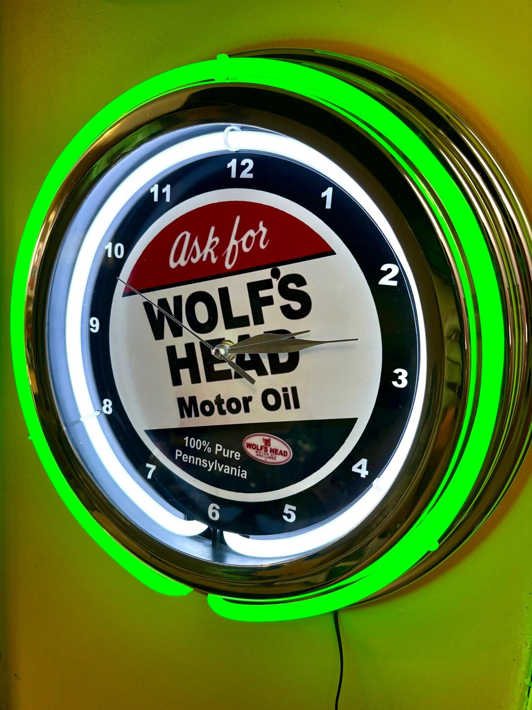 Wolf’s Head Oil Gas Service Station Garage Mechanic Bar Man Cave Neon ...