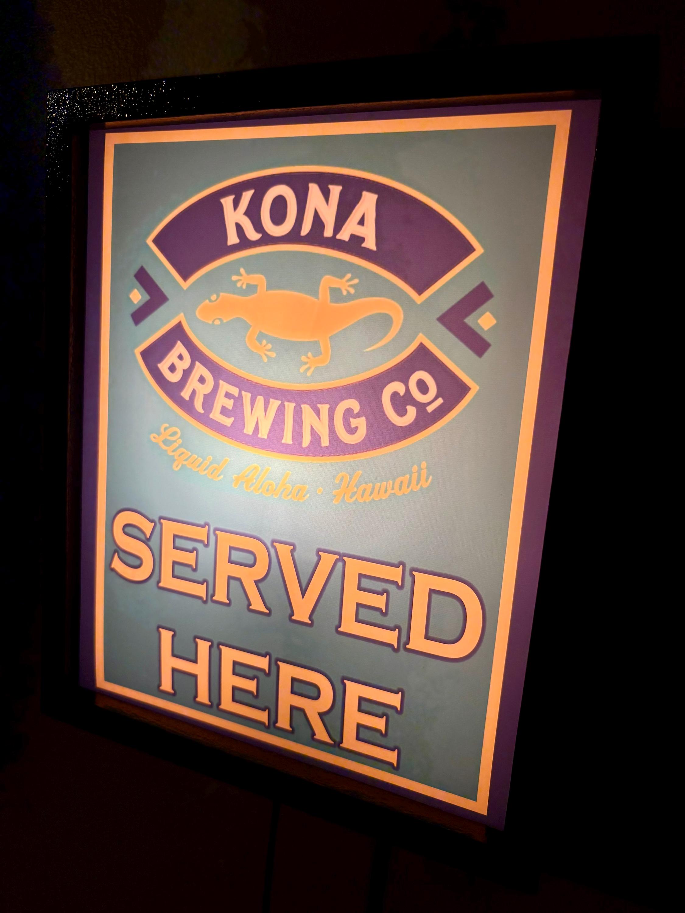コナ・ハワイ・ビールバーの照明付き広告看板 - Etsy 日本