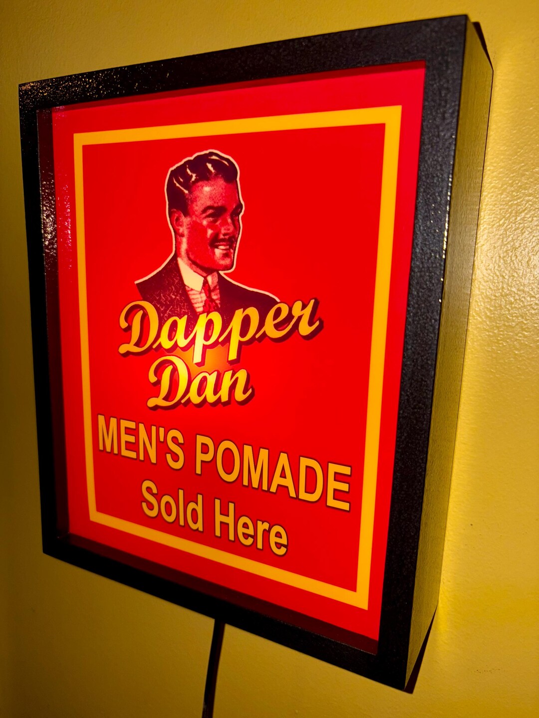 Dapper Dan Hair Pomade Barber Shop Man Cave Bar Lighted Advertising ...