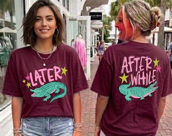 Later Gator Crocodile PNG, Trendy Girly Schlagwort (Digitaler Download)