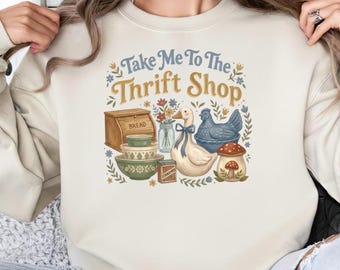 Bring mich zum Thrift Shop PNG, Vintage Thrifting Grafik (Digitaler Download)