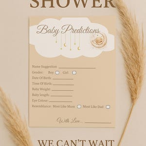 Simple baby shower predictions