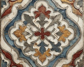 Andalusian Vesper Bloom™ Tile – Mediterranean Vintage, Rustic Tuscan Backsplash, Wall Tile, Antique Kitchen Shower