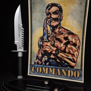 Handmade Jack Crain LS1 Commando Knife, Sheath | Movie Knife | MCS Life Support System | Hunting | Camping | Best Replica Knife | Survival
