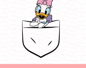 Daisy Duck PNG, Disney Digital Download, Custom Birthday Design, Family Matching Trip, Cute Daisy Art File