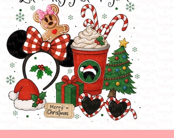 Disney Christmas PNG, Mickey and Friends Holiday Art, Cute Christmas Gifts, Family Digital Download, Merry PNG