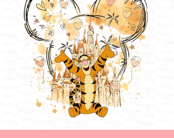 Tigger PNG Clipart, Digital Download, Winnie the Pooh Art, Sublimation Designs, Cute Tigger Graphics