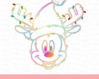 Disney Christmas PNG, Mickey and Friends Holiday Art, Cute Christmas Gifts, Family Digital Download, Merry PNG
