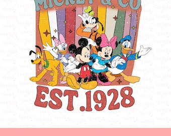 Disney PNG, Mickey and Friends Digital Download, Family Vacation Clipart, Cute Art for Kids and Adults