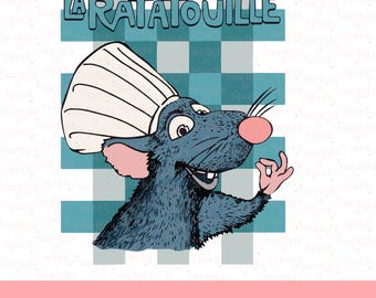 Disney Ratatouille PNG, téléchargement numérique Remy Chef, tout le monde peut cuisiner des cliparts, Noël sublimation Design