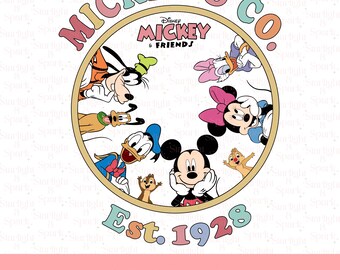 Disney PNG, Mickey and Friends Digital Download, Family Vacation Clipart, Cute Art for Kids and Adults