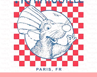 Disney Ratatouille PNG, téléchargement numérique Remy Chef, tout le monde peut cuisiner des cliparts, Noël sublimation Design