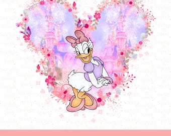 Daisy Duck PNG, Disney Digital Download, Custom Birthday Design, Family Matching Trip, Cute Daisy Art File