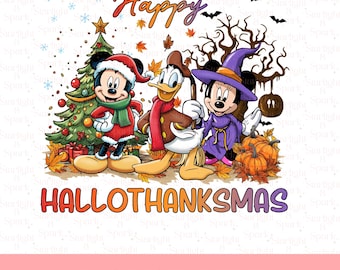 Disney Halloween PNG, Mickey Mouse Trick or Treat, Spooky Season Digital Download, Halloween Family Fun Art