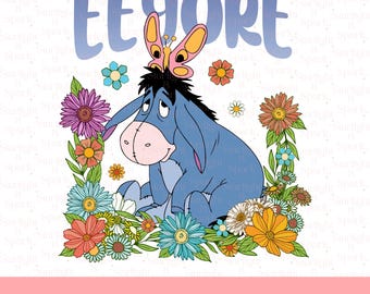 Eeyore PNG Clipart, Winnie the Pooh Digital Download, Cute Cartoon Character, Instant Download for Kids and Adults
