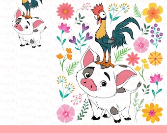 Disney Hei Hei PNG, Moana Charaktere Digitaler Download, Sofortiger Download Clipart, Sublimationskunst für Geschenke