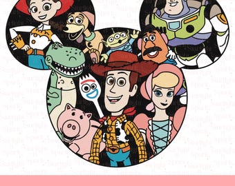 Toy Story PNG, Editable Clipart for Birthday, Digital Download, Buzz and Woody Characters, Sublimation Art for Kids