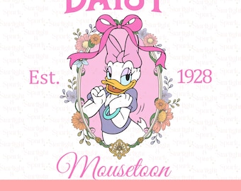 Daisy Duck PNG, Disney Digital Download, Custom Birthday Design, Family Matching Trip, Cute Daisy Art File