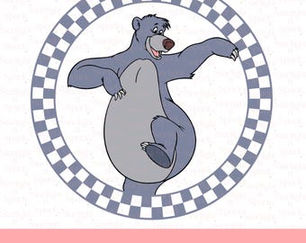 Disney Baloo PNG, Clipart del Libro de la Selva, Mowgli PNG, Decoración para fiesta de cumpleaños, Arte digital de alta calidad