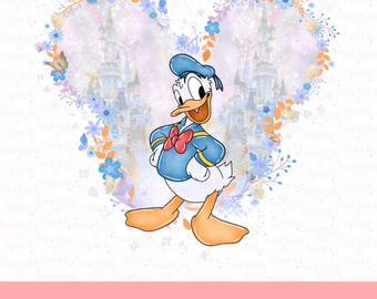 Disney Donald Duck PNG, Cute Cartoon Clipart, Digital Download for Kids, Sublimation Art, Fun Duck Design