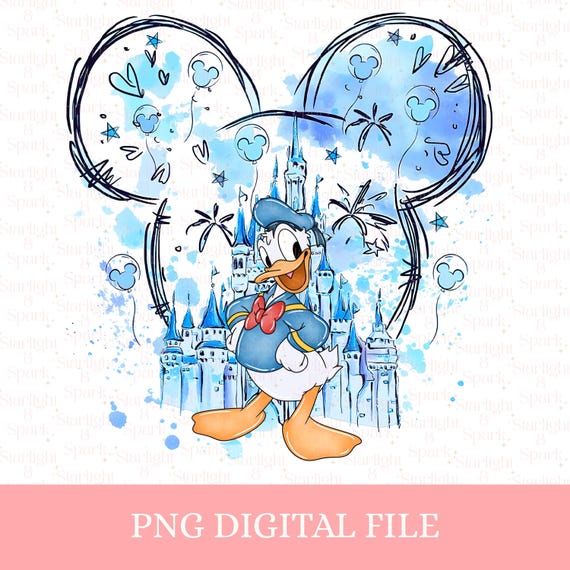 Disney Donald Duck PNG, Cute Cartoon Clipart, Digital Download for Kids, Sublimation Art, Fun Duck Design