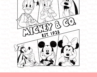 Disney PNG, Mickey and Friends Digital Download, Family Vacation Clipart, Cute Art for Kids and Adults