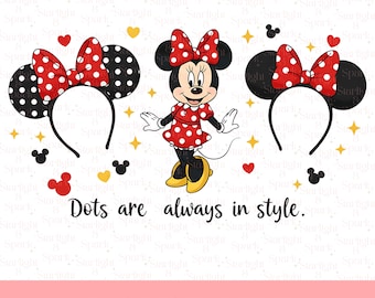 Minnie Mouse PNG, linda imagen prediseñada para cumpleaños, descarga digital, diseño de sublimación, compatible con Cricut, arte instantáneo