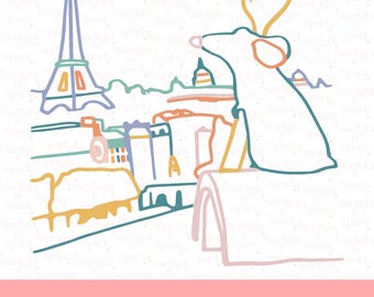 Disney Ratatouille PNG, téléchargement numérique Remy Chef, tout le monde peut cuisiner des cliparts, Noël sublimation Design